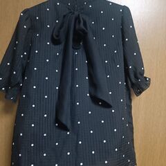 水玉夏トップスの画像