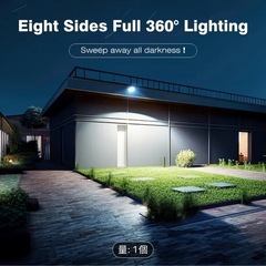 【決まりました】屋外 防水 ソーラーライト パティオライト 168LED ソーラー街路灯 モーションセンサー付きの画像