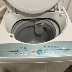 シャープ洗濯機　容量4.5kgの画像