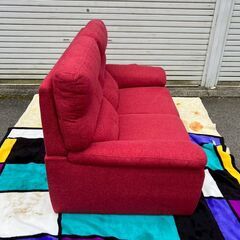 美品★二人がけソファ★レッド★の画像