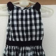 THE SHOP TK ノースリーブチェック柄ワンピース 120cmの画像