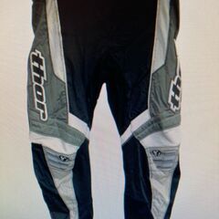 thor モトクロスパンツ 40 ブラック グレー ジップアップ ソアー レーシングパンツの画像