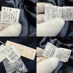 Petirobe 日本製 タグ付き上品ワンピース ネイビー×ブラック フレア 高品質 美品　送料無料の画像