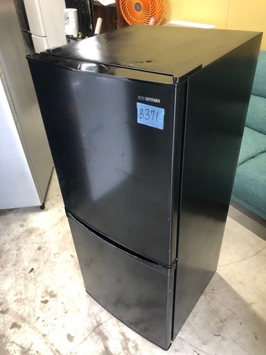 NO B371 ?福岡市内配送設置無料✨?アイリスオーヤマ 冷蔵庫 142L ブラック 幅50cm IRSD-14A-B 2ドア 右開