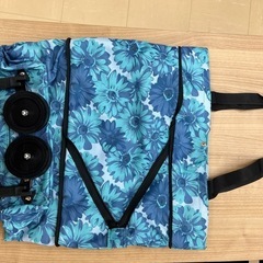 未使用 美品 キャリーエコバッグ ブルーの画像