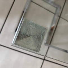 ガラス天板 サイドテーブルの画像