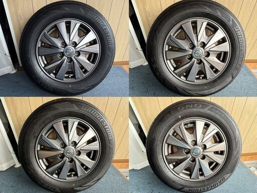 27系セレナ純正 タイヤ・アルミ4本セット　195/65/15 PCD114.3/5H ブリジストンREGNO GRVII