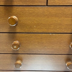 ⑨アンティークタンスレトロな洋服収納 着物アクセサリー入れ 引き出し5段ダークブラウンの画像