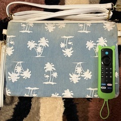 難あり無料★デニムバッグ(🌴×🦩)