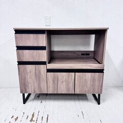  24497  キッチンボード　幅90　食器棚 DORIS   ...