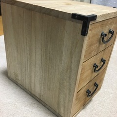 小物入れ 桐箪笥調 引出し 3段の画像