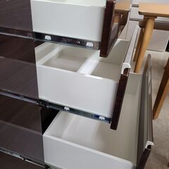 J9874　NITORI　ニトリ　キッチンボード　アルミナ2　120KB-DBR　ダークブラウン　クリーニング済み【リユースのサカイ柏店】参考価格99,990円の画像