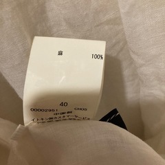 【美品】ESPLE リネンホワイトVネックチュニック　40の画像