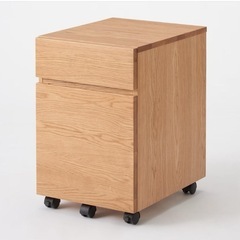 【直接お渡し】無印良品 タモ材 デスク/キャビネット/チェア 3点セット 中古 無印 デスクキャビネットの中古が安い！激安で譲ります・無料で