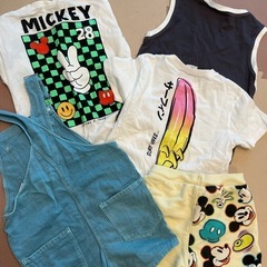 ZARA ミッキーマウス　半袖Tシャツ　オーバーオール　タンクトップ　男の子　女の子の画像