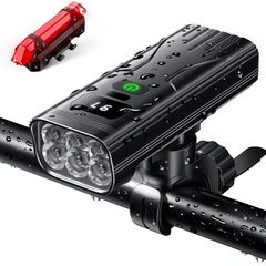 【新品】自転車 ライト 充電式 大容量 6400mAh 6個強力...