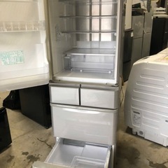 NO B368 🌈福岡市内配送設置無料✨🌈シャープ SHARP プラズマクラスター冷蔵庫 (412L・どっちもドア) 5ドア シャイニーシルバー SJ-PW42B-Sの画像