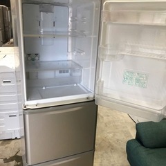 NO B367 🌈福岡市内配送設置無料✨🌈SJ-W352C-N 冷蔵庫 どっちもドア ゴールド系 [350L /3ドア /左右開きタイプ] の画像