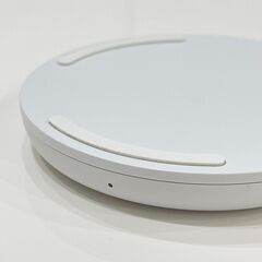 スマホ　ワイヤレス充電器　円型　USB　置くだけ　白　美品の画像