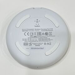 スマホ　ワイヤレス充電器　円型　USB　置くだけ　白　美品の画像