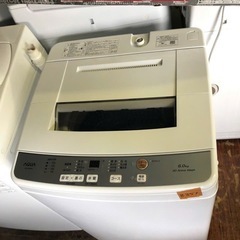 NO B351🌈福岡市内配送設置無料✨🌈全自動洗濯機 ホワイト AQW-S6M-W [洗濯6.0kg /簡易乾燥(送風機能) /上開き] 2022年の画像