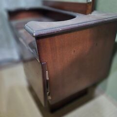 鏡台 ドレッサー 昭和レトロ 木製 古物 70's 当時物 ヴィンテージ 家具の画像