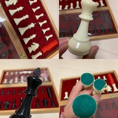 【売却済】チェスセット DELUXE CHESS&CHECKERS はなやまの画像