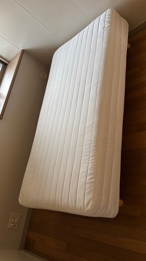 ?福岡市内配送設置無料?  美品✨　シングル　無印良品　脚付マットレス　ポケットコイル　洗えるカバー　