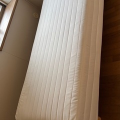 💥福岡市内配送設置無料🌈  美品✨　シングル　無印良品　脚付マットレス　ポケットコイル　洗えるカバー　の画像