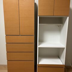 美品　食器棚　2台セットにしての画像