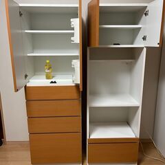美品　食器棚　2台セットにしての画像