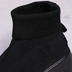 24cm ウェッジヒール 厚底ニット 滑り止め付きの画像