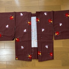 女性物の着物と羽織りのセット　茶系の画像