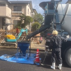 駐車場増設　コンクリート打設工事　駐車場新設 