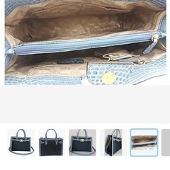 最終価格希少❗️極美品☆Michael Kors デニム レザー2wayバッグ　ハミルトンの画像