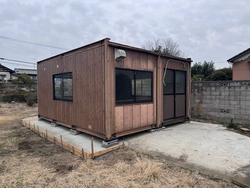 ★ジャンク品 DIY向け修理用ハウス 2連棟 正面4,600×奥行5,600×高さ2,663mm】