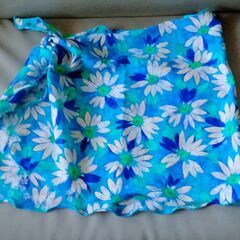 【未使用品・タグ付】水着　花柄　ワンピース　パレオ付きの画像