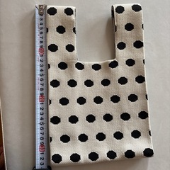 ドット柄　ニットミニバッグの画像