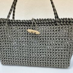 【中古品】ハンドメイド　かごバッグ　No.264