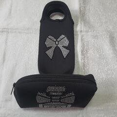 25/7/31までの出品　ポーチとボトル入れの２点セット　　小物入れ　水筒入れ　化粧ポーチ　の画像