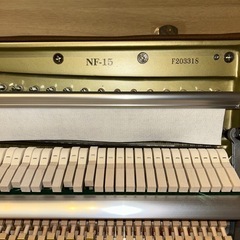 【引取or着払】2024年製 河合楽器（カワイ KAWAI）アップライトピアノ NF-15（直営店モデル・ライトオーク調 木目調 Mocha、弱音装置付）の画像