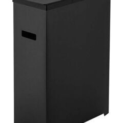 値下げOK【美品】山崎実業　スリム蓋付きゴミ箱ブラック　w19x...
