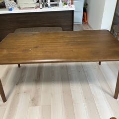 【ニトリ】T-01 ダイニングテーブル 165cm／ミドルブラウ...