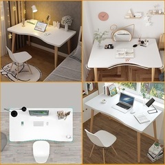 新品未使用　パソコンデスク 勉強机 木製 机 北欧 シンプル デスク 在宅勤務 PCデスク おしゃれテーブルの画像