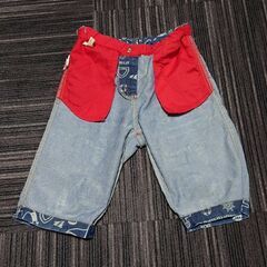 130cm ハッシュアッシュ　マリン柄　ハーフパンツ　半ズボンの画像