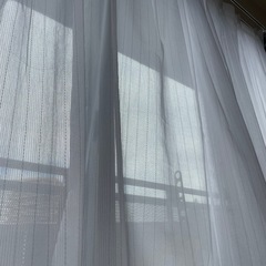 遮光カーテン　　ライトグレー　レース 4枚セットの画像