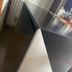 金属木製ハイブリッド中古品黒机！