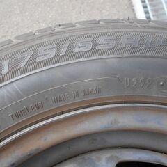 VW ポロ 純正スチールホイール 5穴6J+43 + ダンロップ LE MANS　夏タイヤ 175/65R14 4組　【室内保管】の画像
