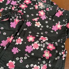桜柄　甚平　女の子　80センチの画像