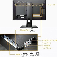 安心の国産ゲーミングモニター超売れ筋! IODATA EX-LDGC243HDB 使用感少なめですの画像